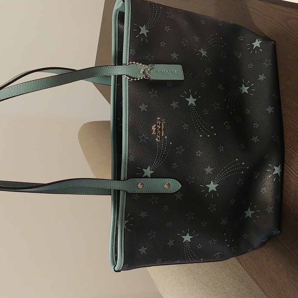 Coach Navy/Light Blue Shooting Stars Print City